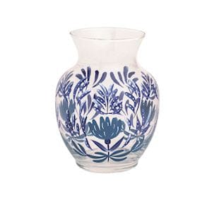 Blue Floral Flourish Vase (3 style options)
