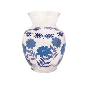 Blue Floral Flourish Vase (3 style options)