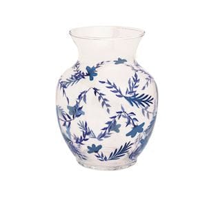 Blue Floral Flourish Vase (3 style options)