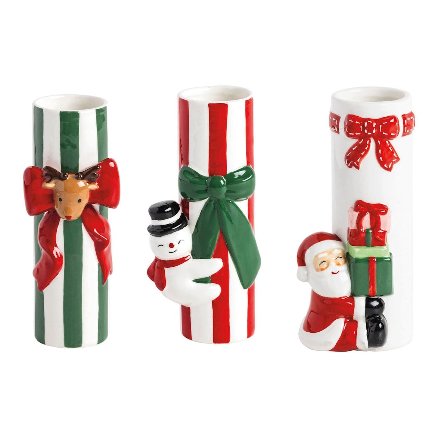 Christmas Bow Stem Vase - 3 styles
