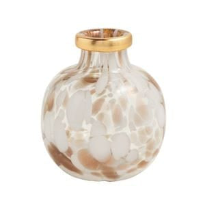 Small White & Gold Tortoise Vase