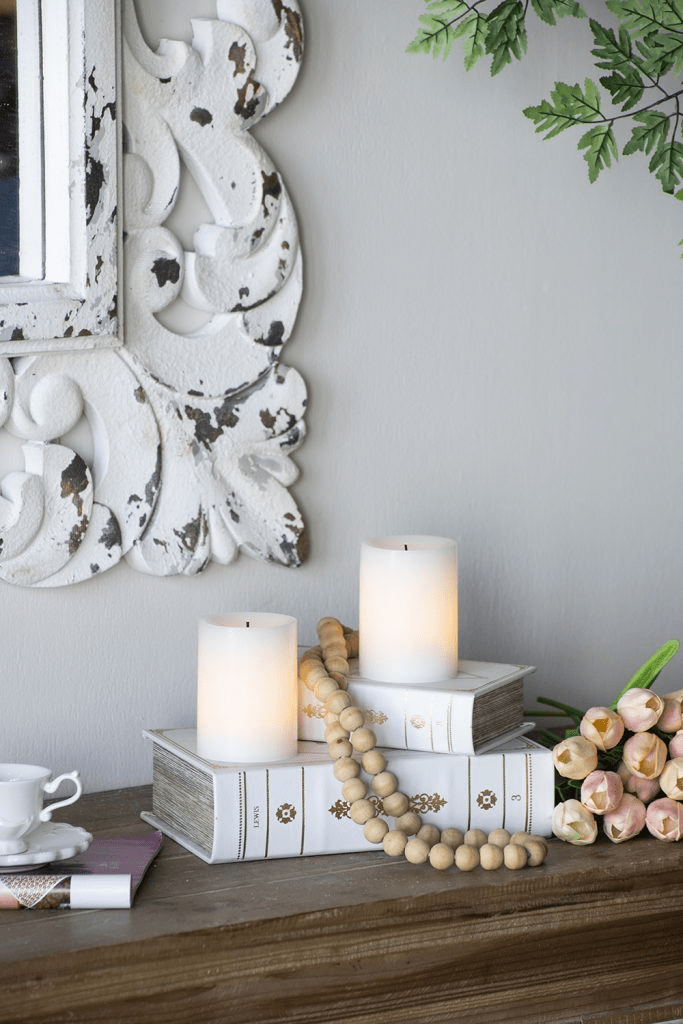 White LED Wax Candles Set