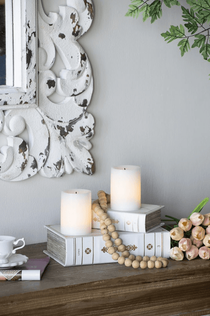 White LED Wax Candles Set