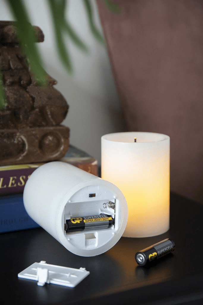 White LED Wax Candles Set