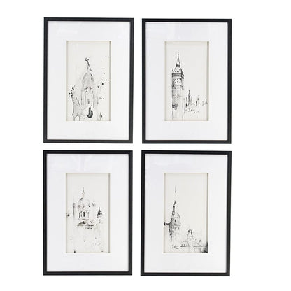 Black and White Architecture Wall Art Prints - 4 Designs