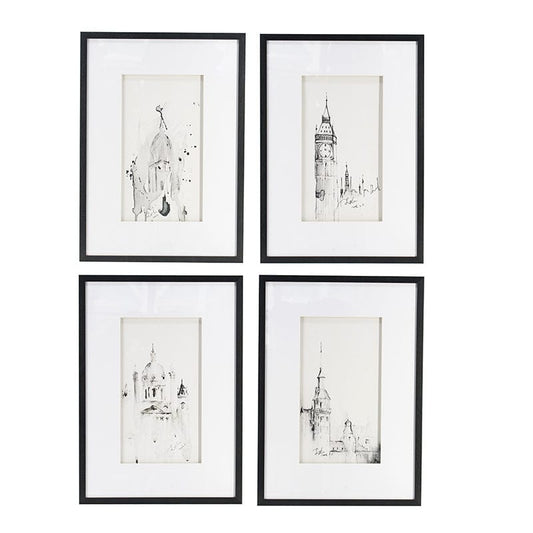 Black and White Architecture Wall Art Prints - 4 Designs