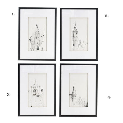 Black and White Architecture Wall Art Prints - 4 Designs