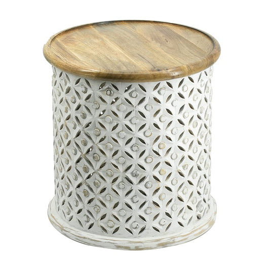 Square Design Jali Cutting Side Table