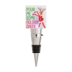 Pour Me Some Holiday Plaque Bottle Stopper
