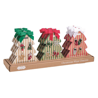 Christmas Wine Charm Sets - 3 Styles