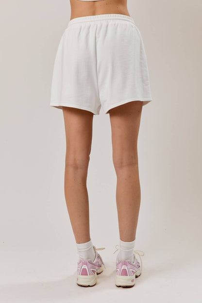 High Rise USA Graphic Embo Sweatshorts