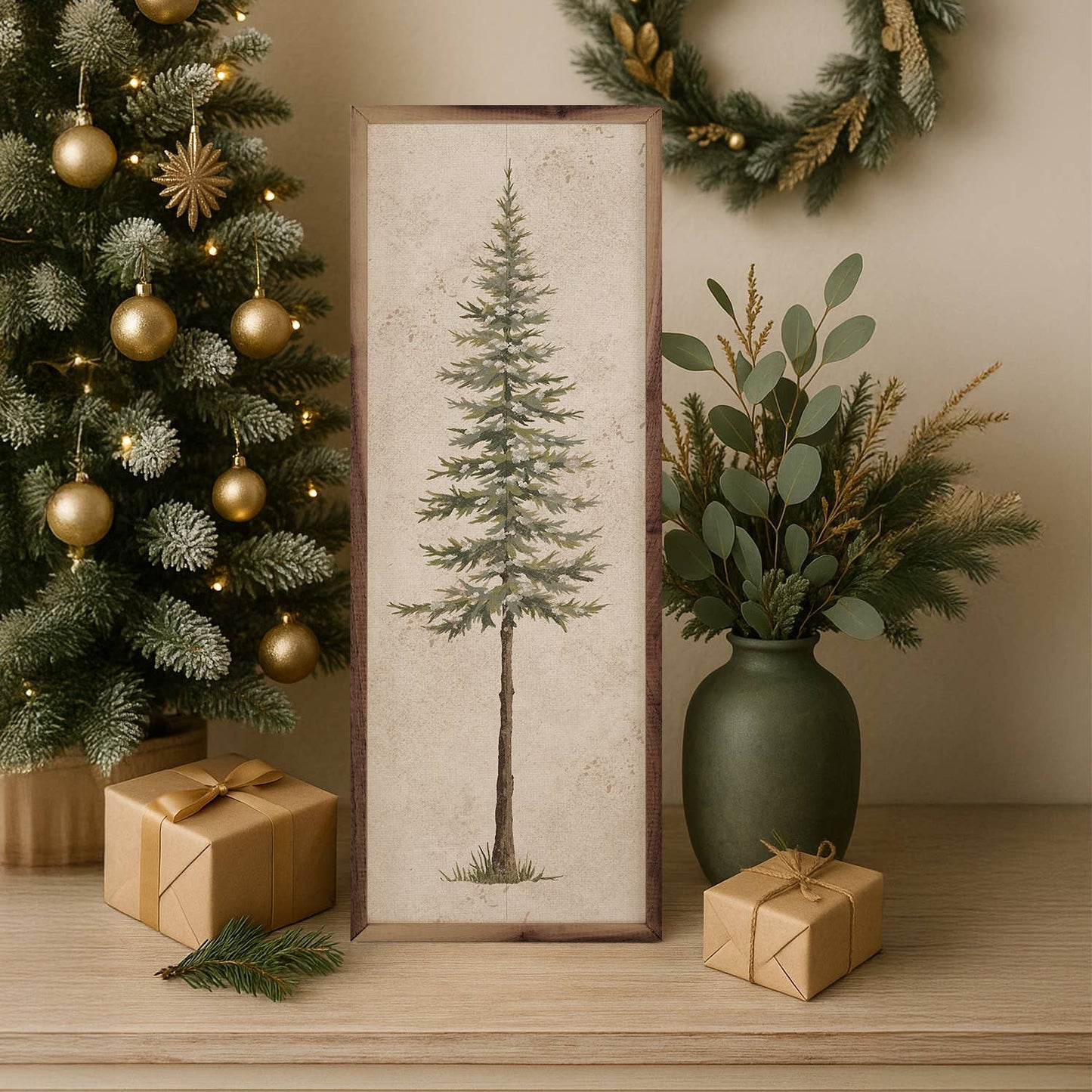 Vintage Pine Tree Art Print