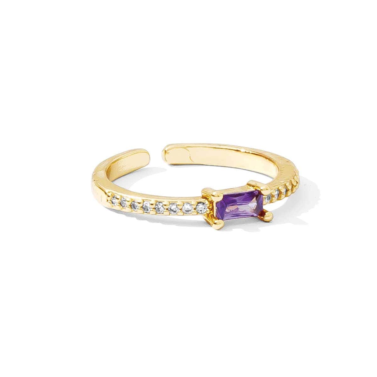 Just A Touch Of Color Pavé Adjustable Ring