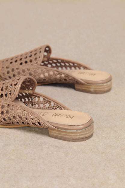 JALISSA Shoes Woven Leather Mules