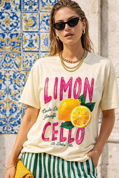 Limoncello Amalfi Yellow and Pink T-Shirt