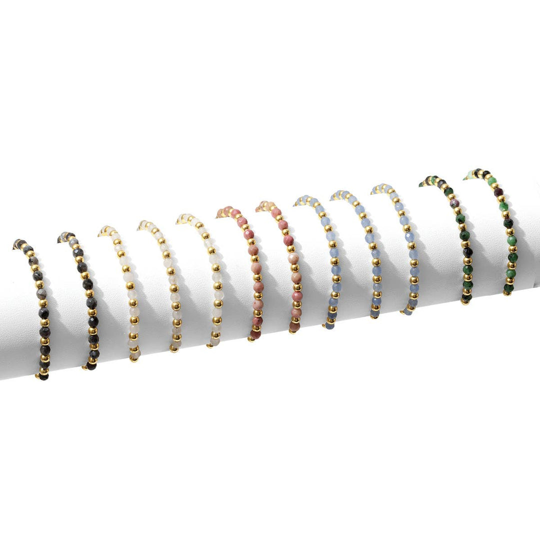 Stretch Stone & Bead Bracelets