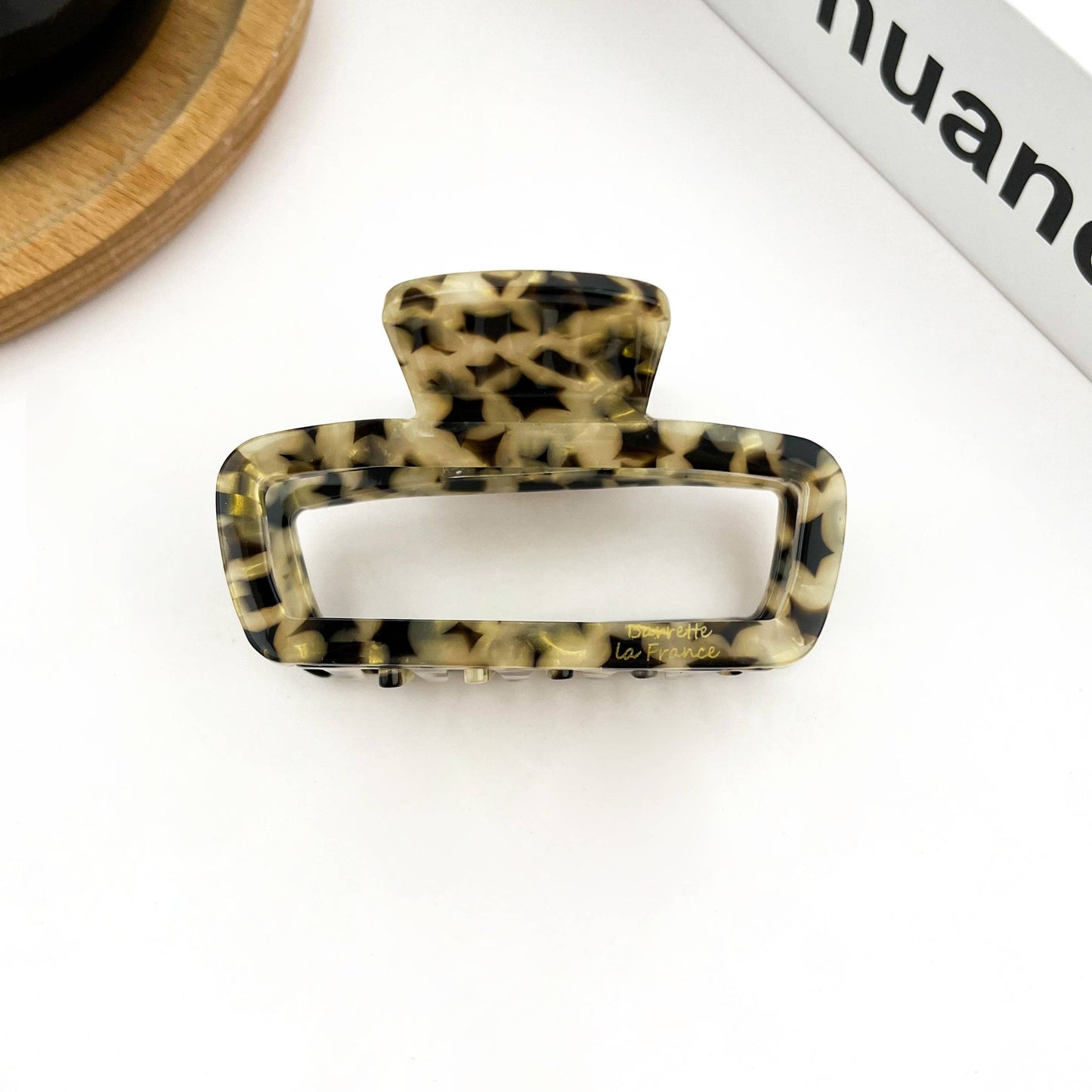 Classic Rectangle Hollow Claw Clip, Acetate Square Hair Clip