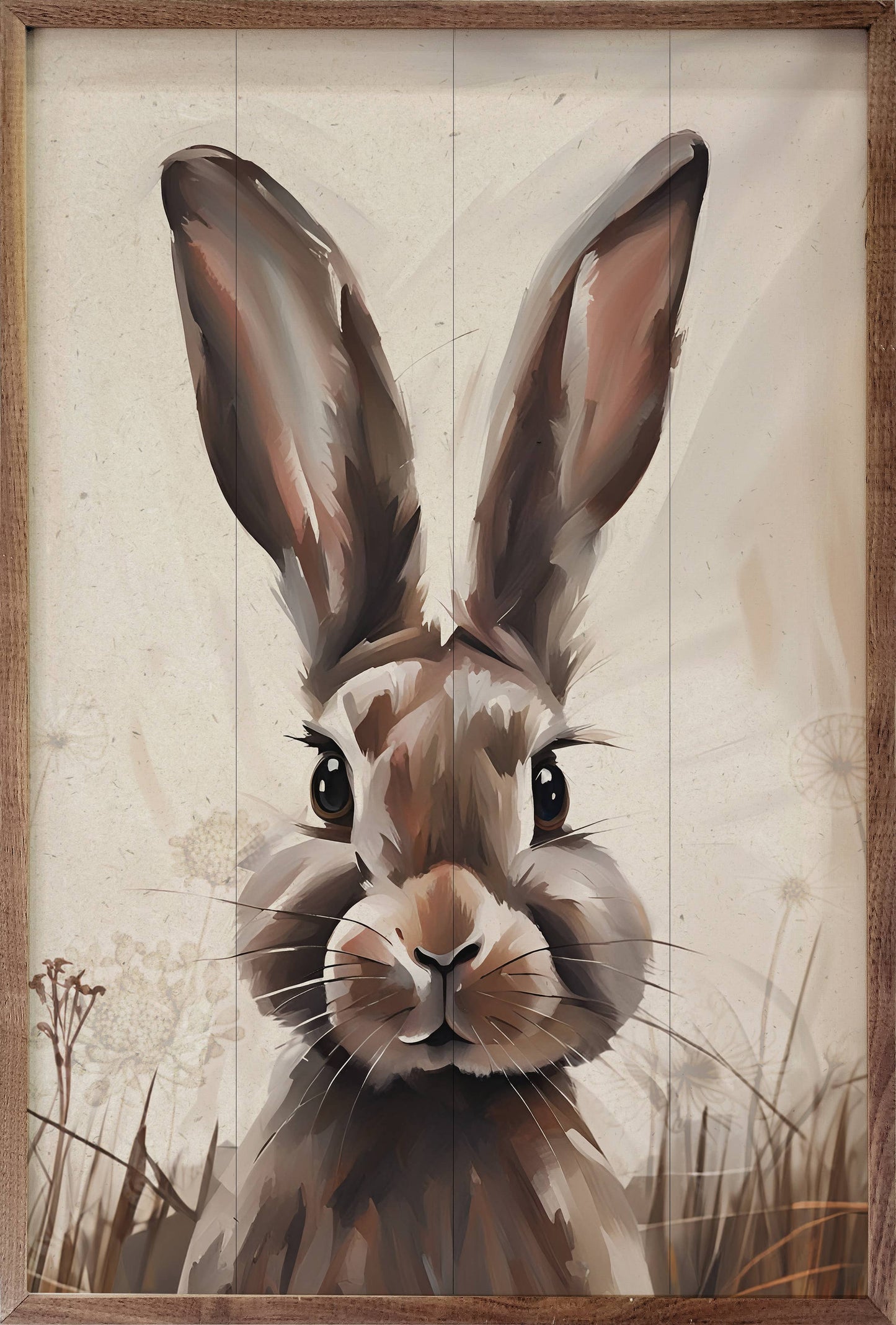 Peeking Brown Rabbit Art Print