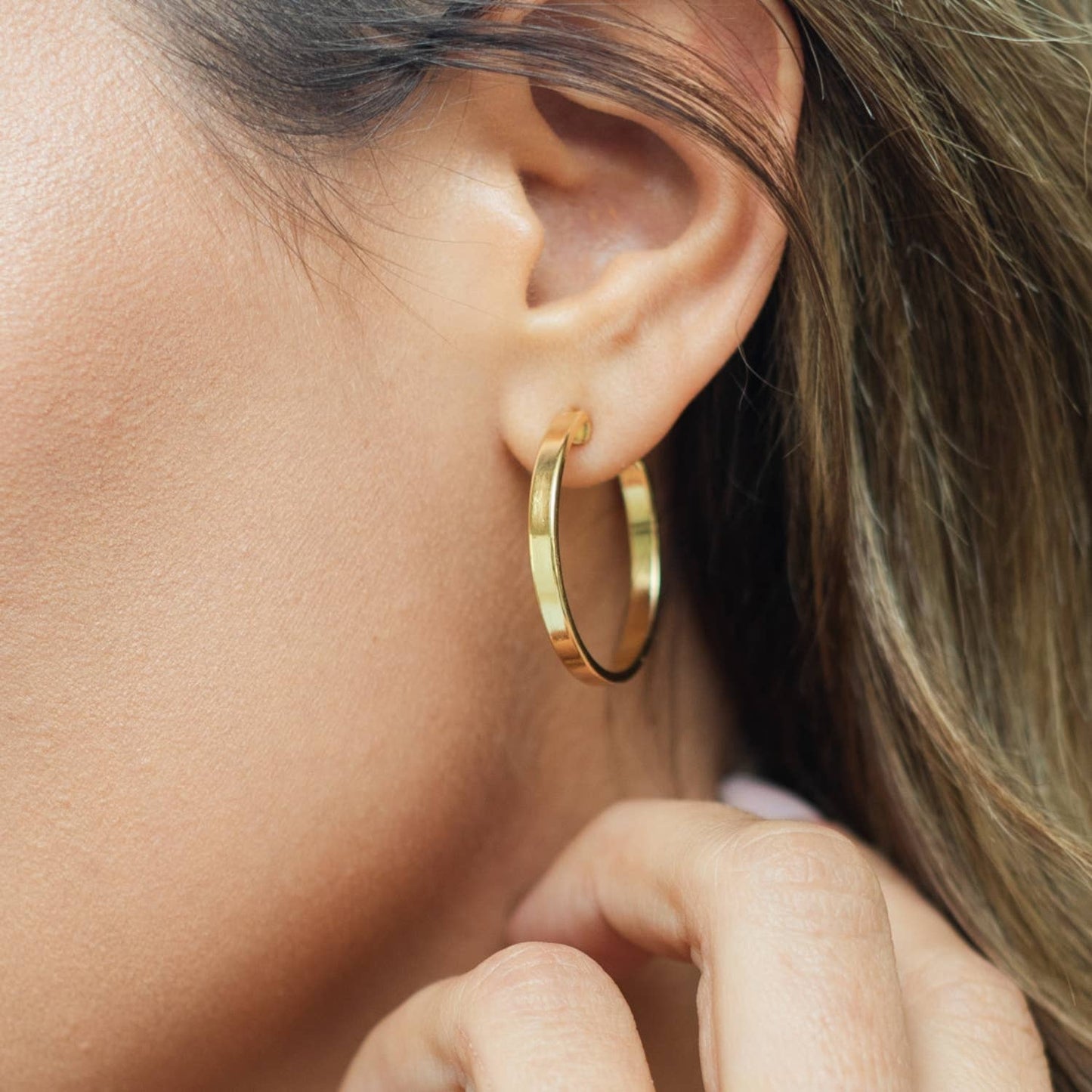 Flat Hoop Earrings