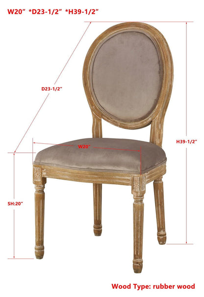Round Maxwell Chair Side Chair - Chantel Ash