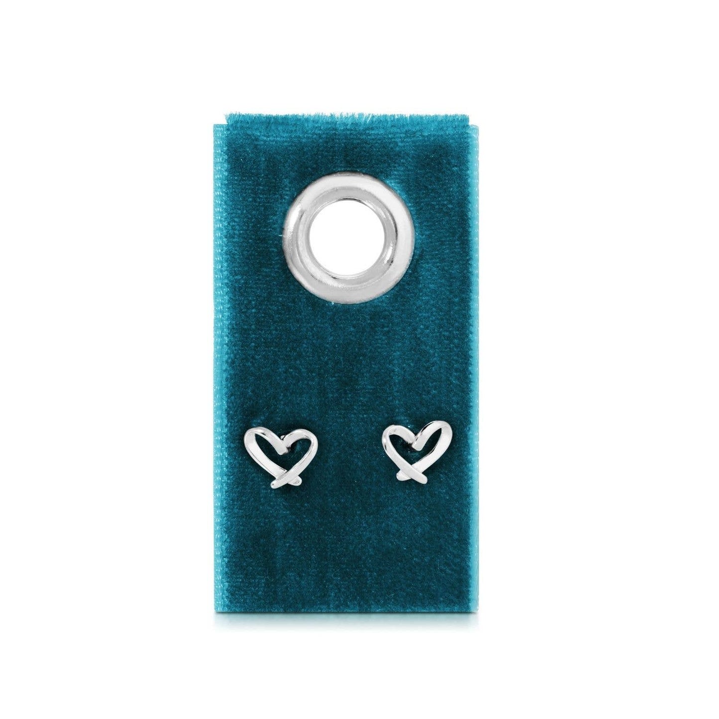 Heart Studs on Velvet Gift Tag