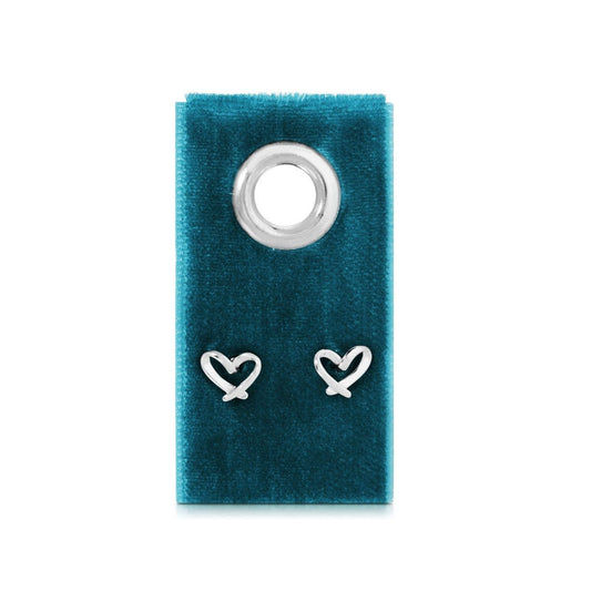 Heart Studs on Velvet Gift Tag