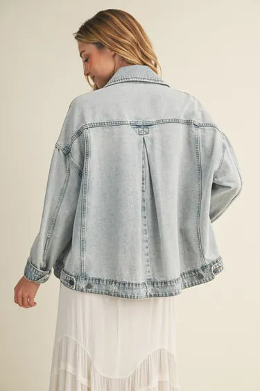 Vintage Wash Pleated Back Jacket