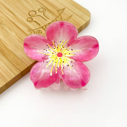 Sweet Plum Blossom Hair Claw Clip, Vacation Hair Clip