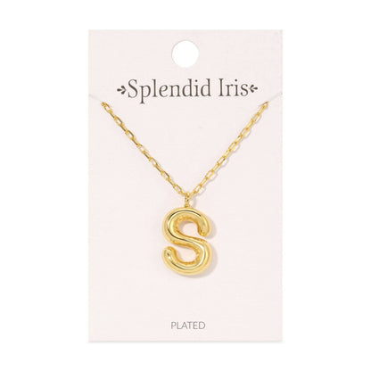 Large Balloon Initial Pendant