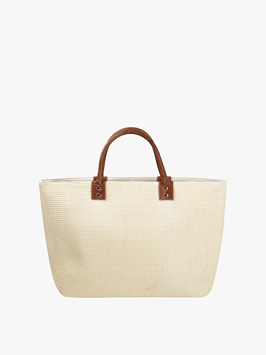 Hazel Large Straw Tote w/ Dual Handles Purse