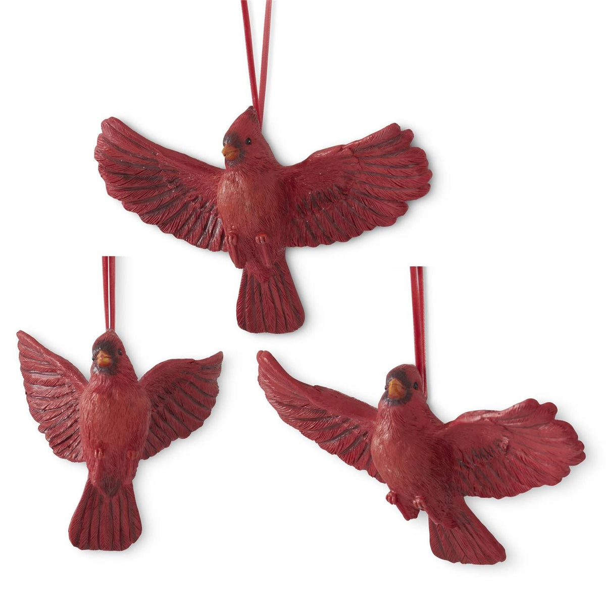 Resin Cardinal Ornaments (3 Styles)