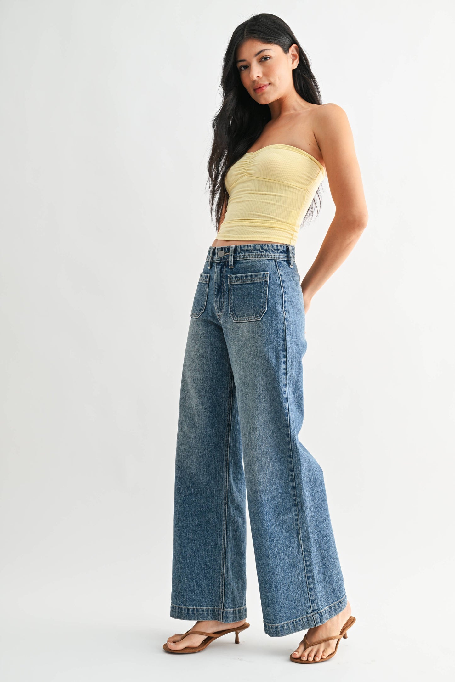 Micro Patch Pocket Wide Leg