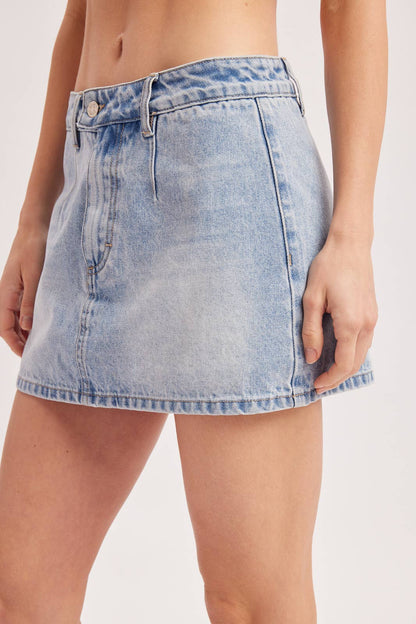 Low Rise Denim Skort