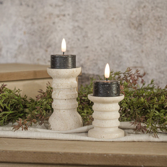 3D Flame Black Tealight Candles (Set of 2)