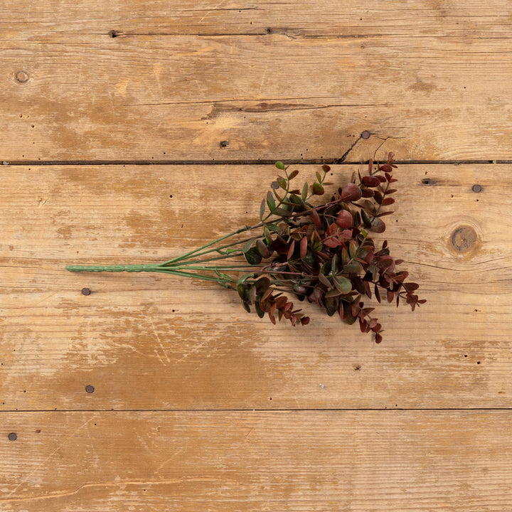 14" MAROON EUCALYPTUS LEAF SPRAY