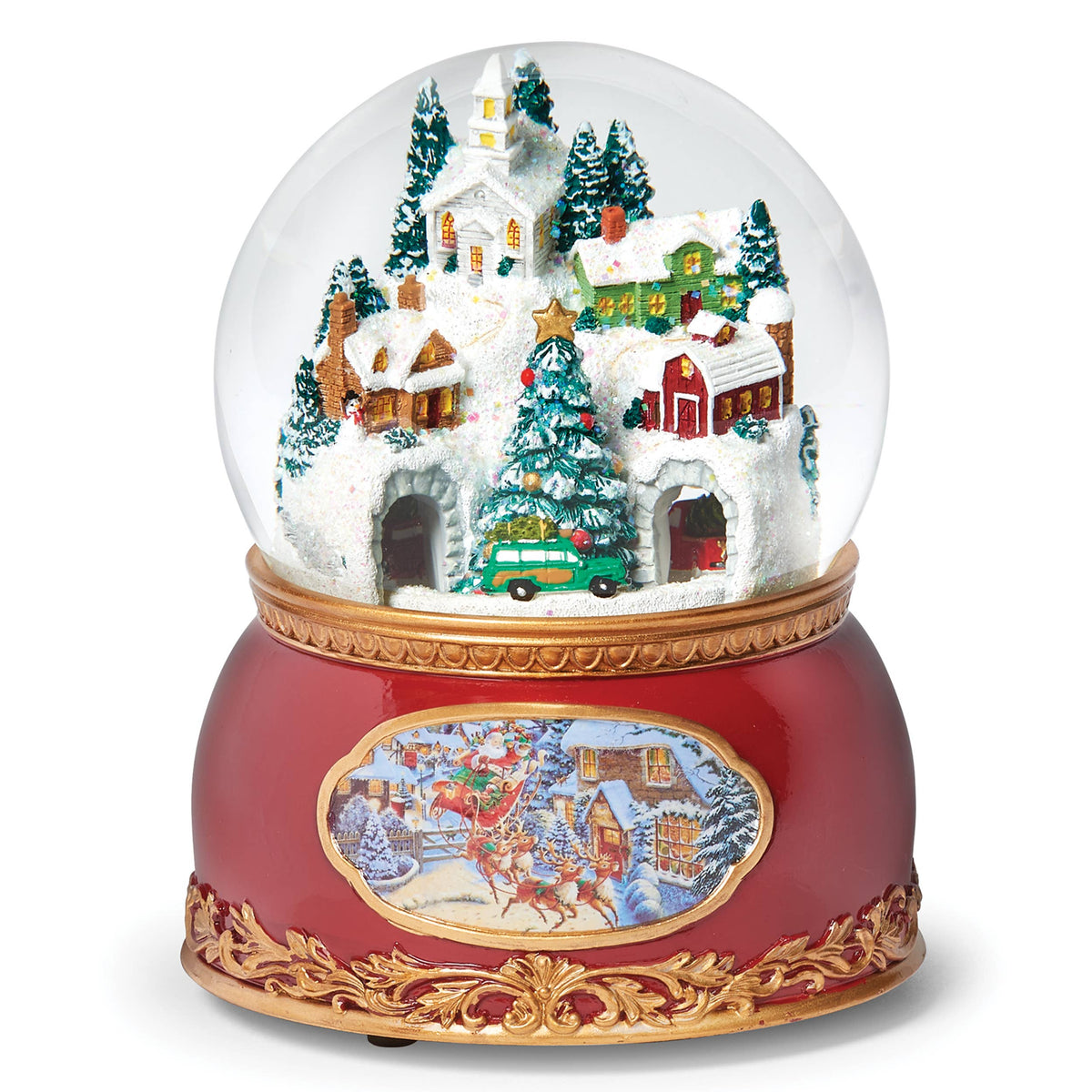 Musical Town Glitterdome With Rotating Cars