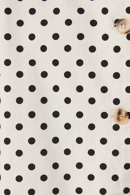 RAGLAN LONG SLEEVE POLKA DOT BOXY JACKET