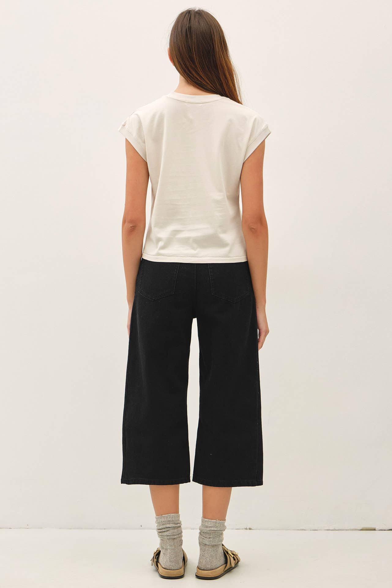 Garment Dyed Cap Sleeve Crew