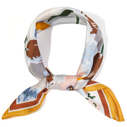 Vibrant Floral and Geometric Pattern Bandana Scarf