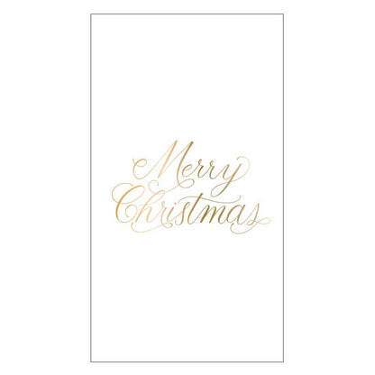 Merry Christmas Foil Guest Towels