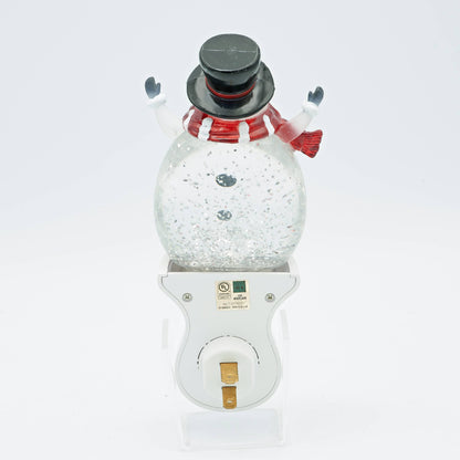 Swirl Snowman Swivel Plug-In Nightlight