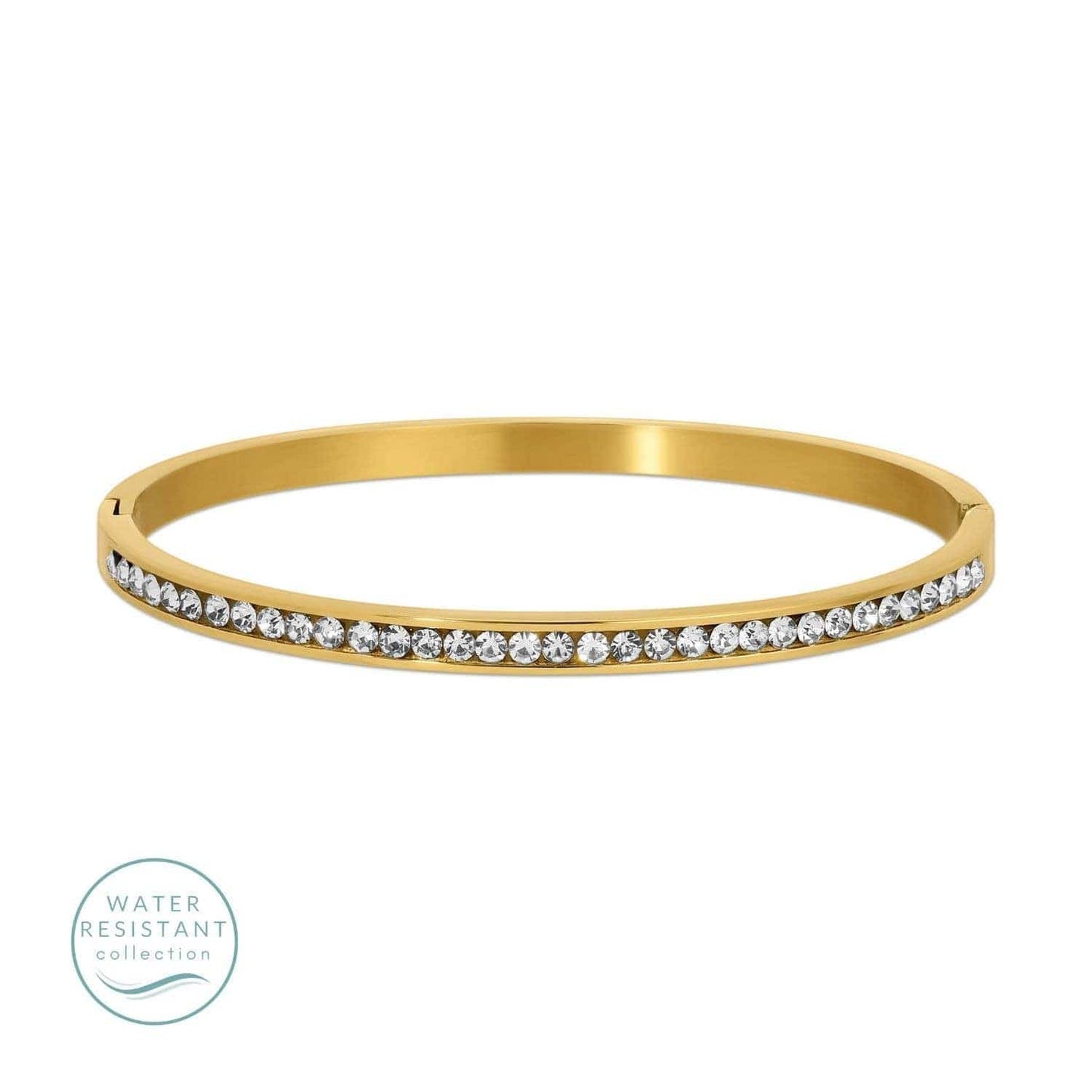 Hinge Water Resistant Cubic Zirconia Bangle