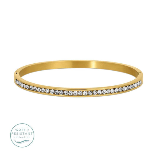 Hinge Water Resistant Cubic Zirconia Bangle