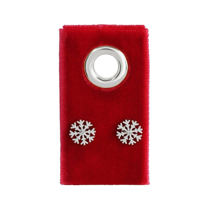 Snowflake Studs on Velvet Tag