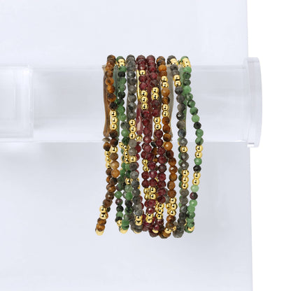 Assorted Stone Or Shell Stretch Bracelets With Beads