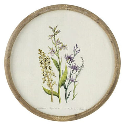 Assorted Flora Print with Round Frame