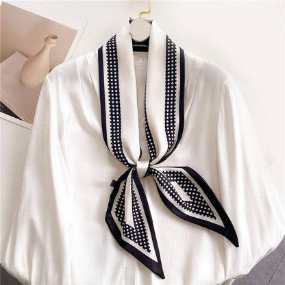 FASHIONABLE DOUBLE-LAYER RIBBON ANGLED HEAD SCARF_CWASC1515
