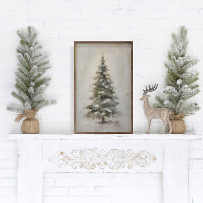 Pine Tree With Star By Petals Prints Designs Art Print