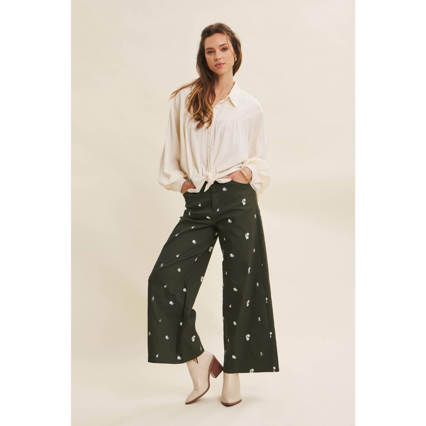 Crinkled Button-Down Oversized Shirt with Dolman Sleeves