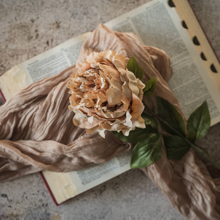 28" TAN PEONY STEM